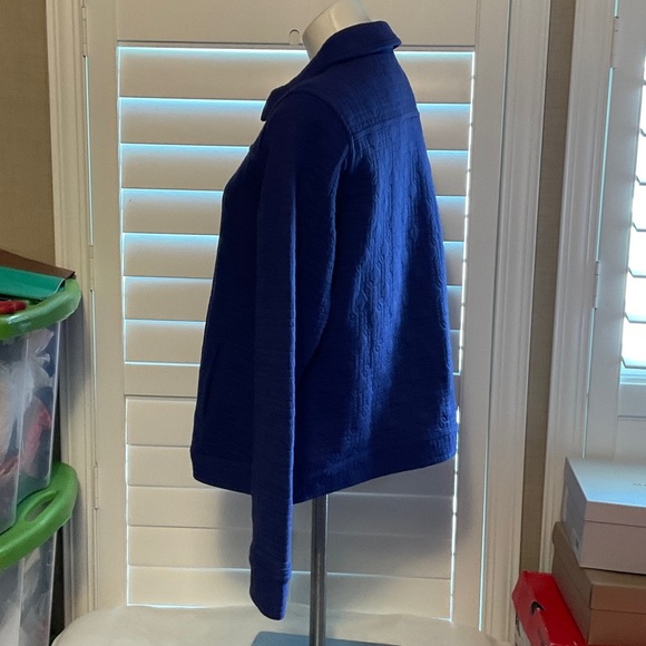 Isaac Mizrahi Deep Blue Teddy Jacket - Picture 4 of 6